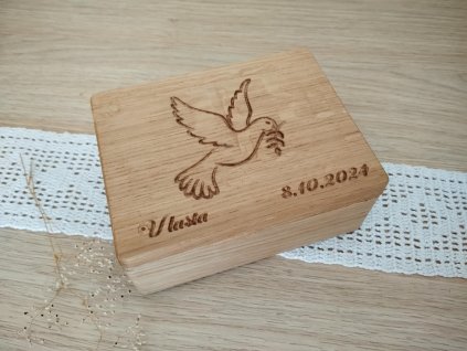 Krabicka na podtacky sperkovnice Holubice