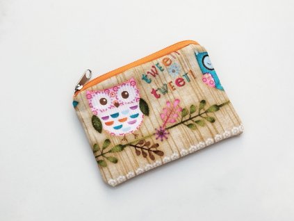 klíčenka, kapsička, peněženka, sova, sovička