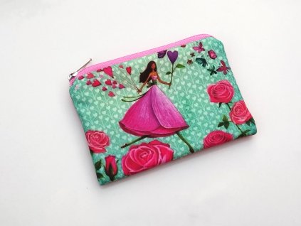 kapsička, kíčenka, peněženka, dětská, růženka