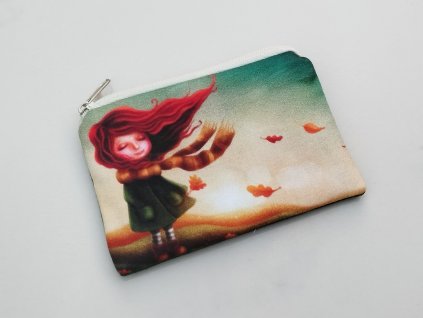 peněženka, klíčenka, kapsička, drobné, dětská, karty