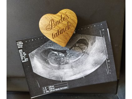 Magnet Srdicko-Nápis- Budeš tatínek