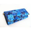 Dámská peněženka - Luxusní modré čičiny - 19 cm na spoustu karet