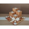Adventní, svícen, dřevěný, masivní, barva, na příání, originální, elegantní, trvanlivý