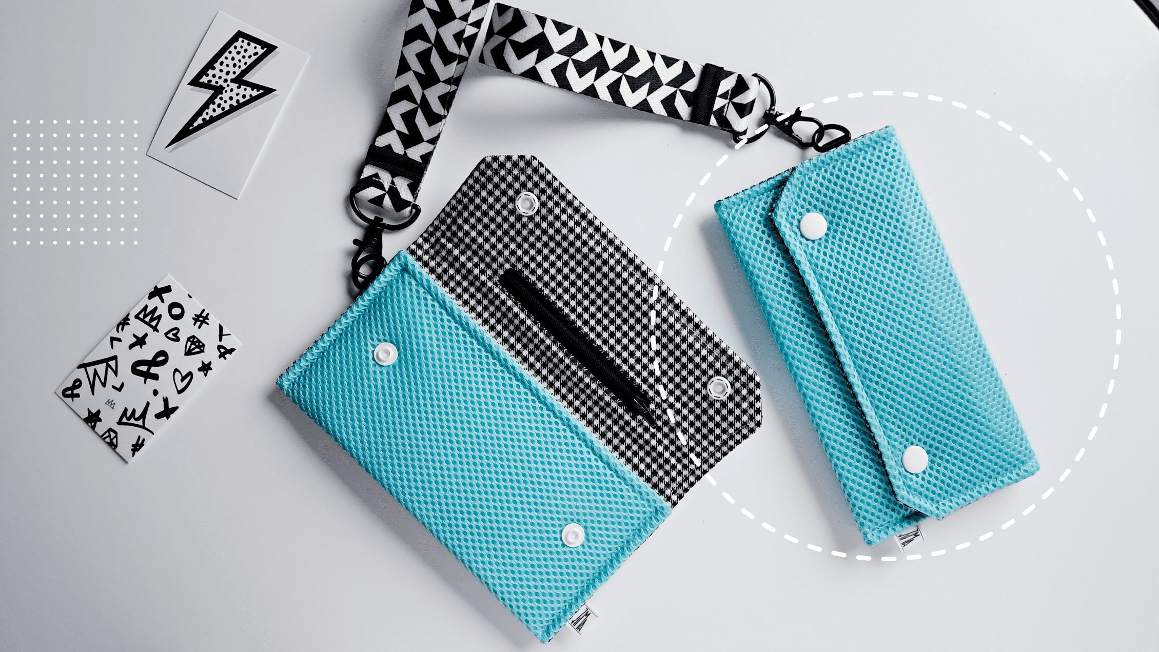 Dvě modré peněženky