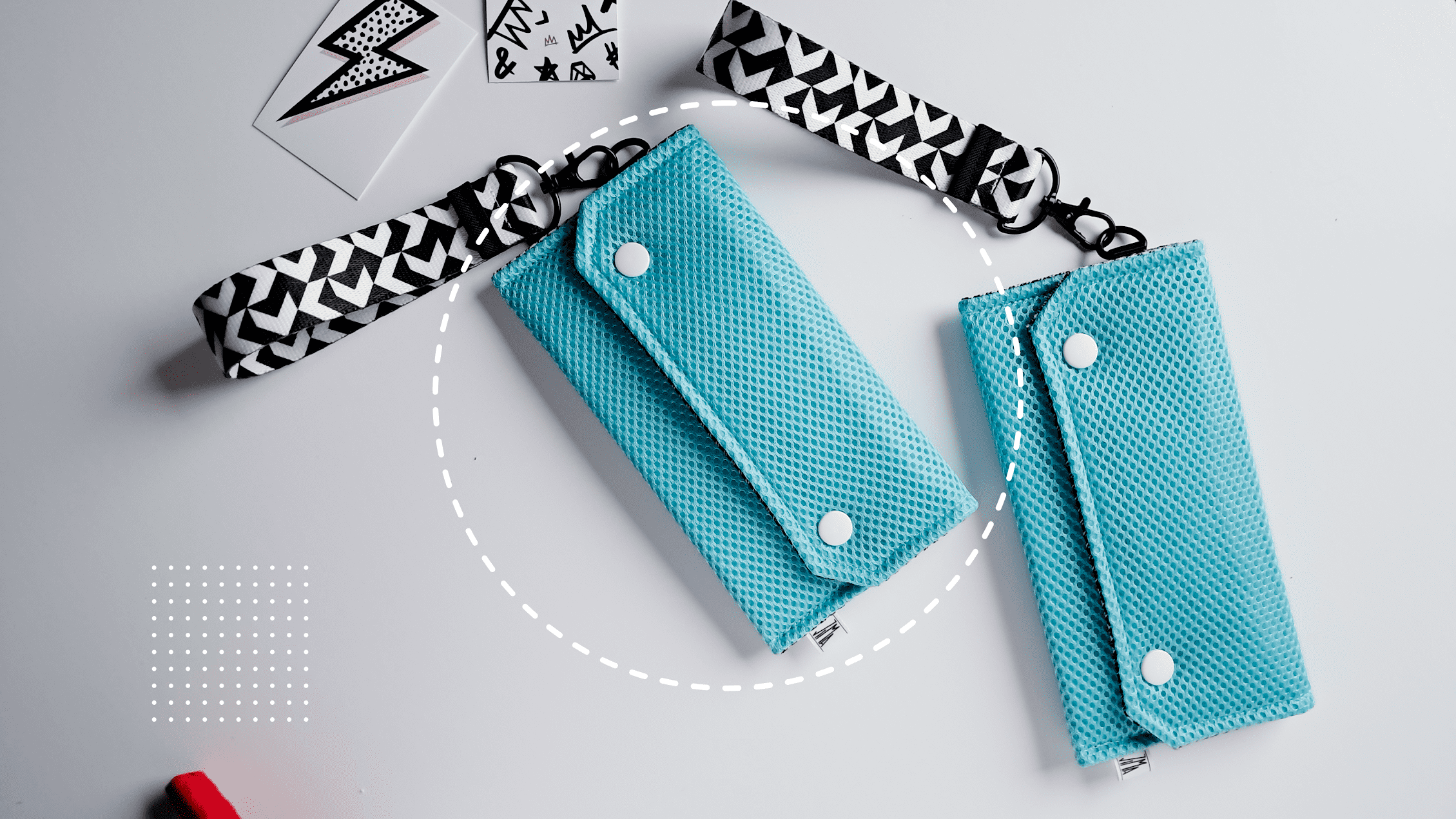 Dvě modré peněženky