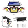 2020 Nieuwe 83LED Solar Wandlamp Motion Sensor Led Oplaadbare Licht Drie Hoofd Draaibaar Buiten Waterdicht Straat.jpg q50 1
