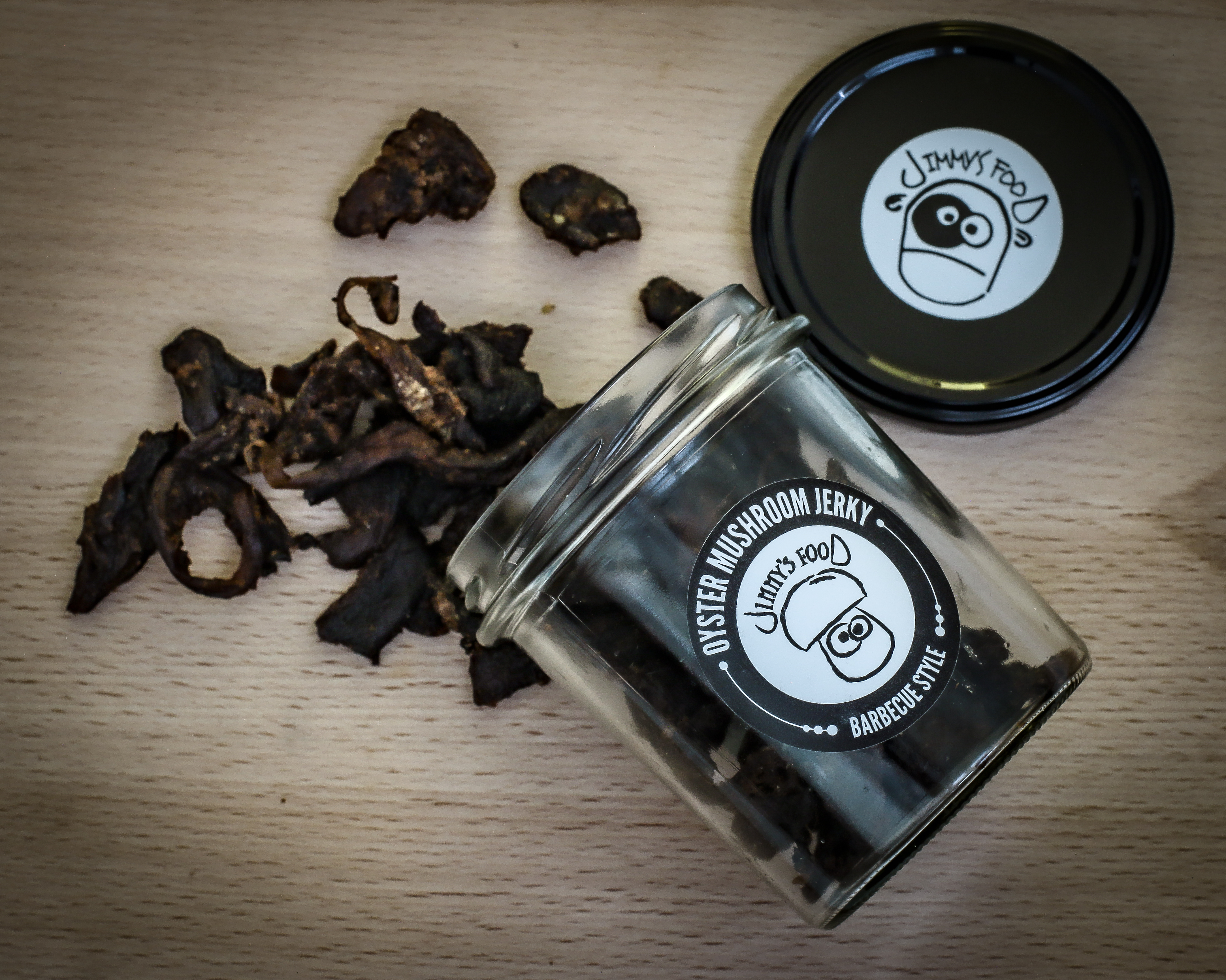 Veganské jerky z hub