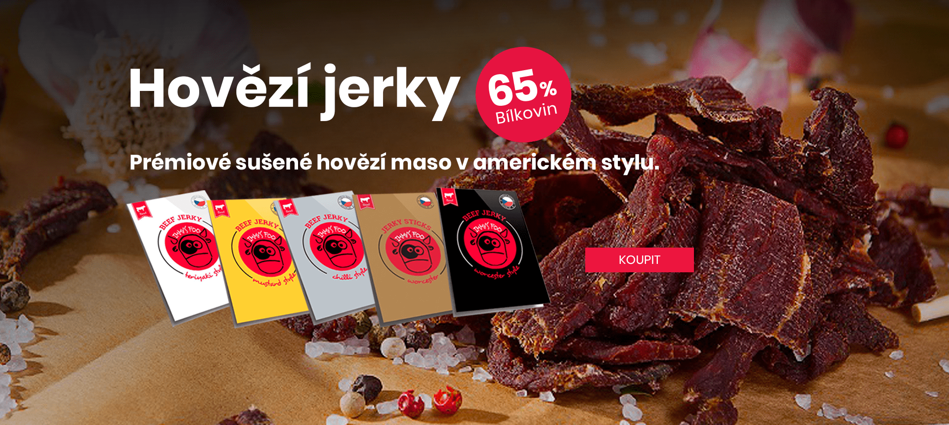 Prémiové sušené hovězí maso
