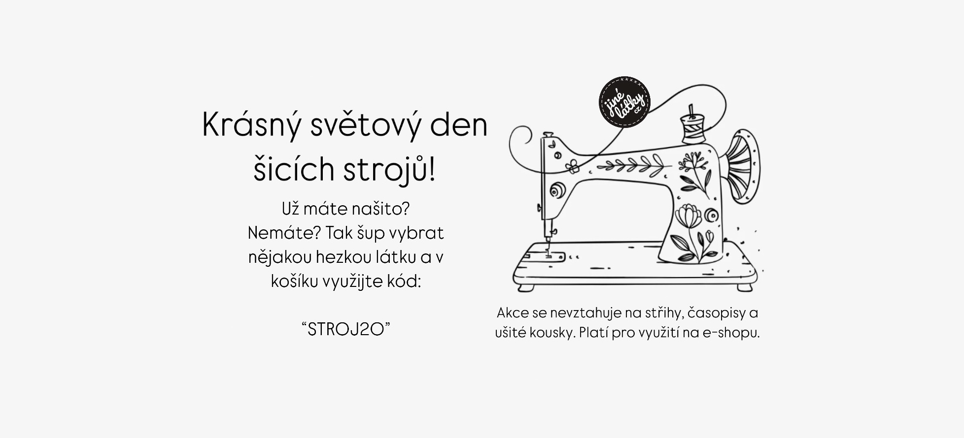 20% sleva k Světovému dni šicích strojů