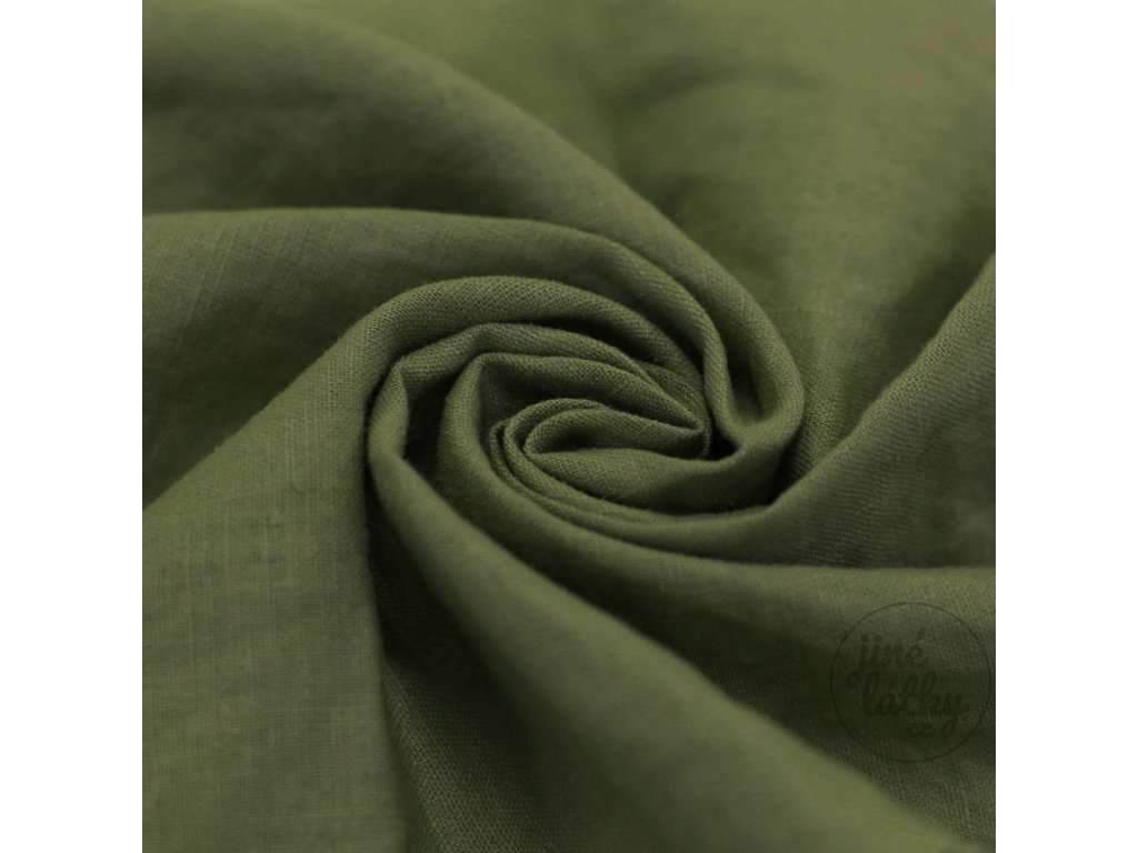 Fine Linen Fabric Army Green 1800x1800