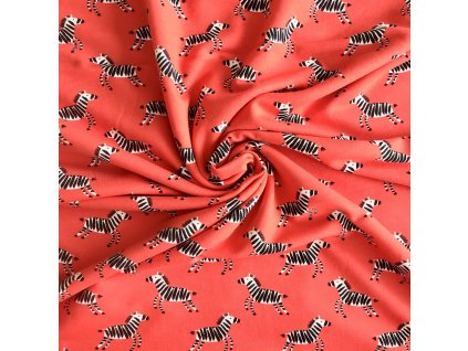 125 latka s motivem baby zebra v barve cervene