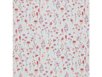 Rib Knit Jersey Fabric spring flower 1800x1800