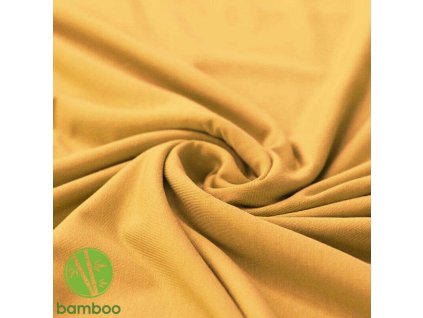 Bamboo jersey fabric ocher 800x800