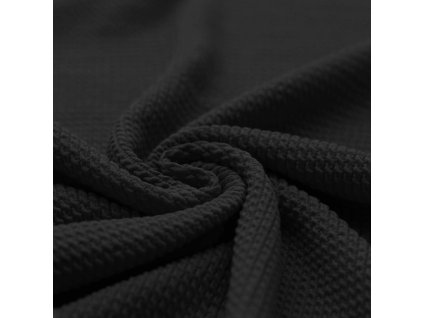 Mini Cable Jersey Fabric Black 1800x1800