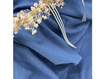 MERINO pletenina s lycrou v barvě Prachová modrá, vyrobeno v ČR