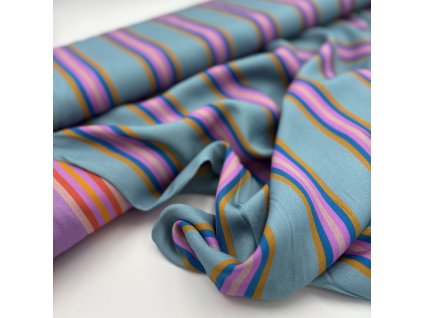 Viskóza látka Turquoise cherry