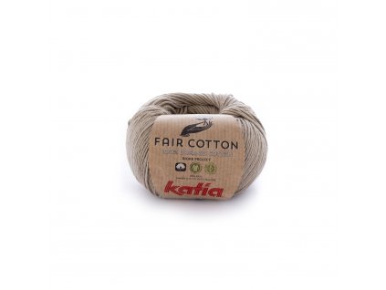 yarn wool faircotton knit cotton fawn brown spring summer katia 23 fhd