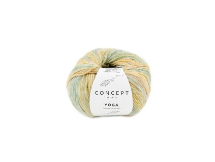 yarn wool yoga knit cotton merino extrafine polyamide ochre green autumn winter katia 202 fhd