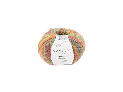 yarn wool yoga knit cotton merino extrafine polyamide brown yellow red autumn winter katia 204 fhd