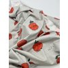 Bio bambus Teplákovina - FRENCH TERRY BAMBI - Jablíčko, sv šedá linky 290 gr,HANKE FABRICS