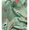 Bio bavlněný úplet - BIO JERSEY - Crazy kytičky zelená - 200 gr, HANKE FABRICS