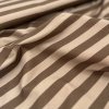 Bio Teplákovina - FRENCH TERRY 320 - Pruhy Nugát Čokoláda - HANKE FABRICS