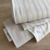 Jemný len s viskózou Multicolor Natural s prošitím v barvě Žlutá Oranžová Zelená Modrá