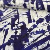 Viskózová látka Atelier Jupe digitální tisk modrá&bílá