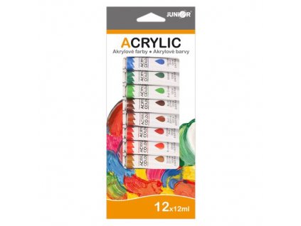 Barvy akrylové 12ml x 12 ks