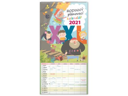 Nástěnný kalendář Rodinný plánovací XXL 2021
