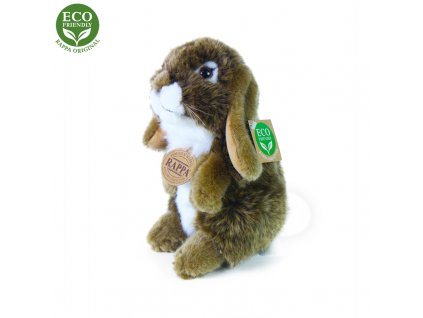 Plyšový zajíc hnědý stojící, 18 cm, ECO-FRIENDLY