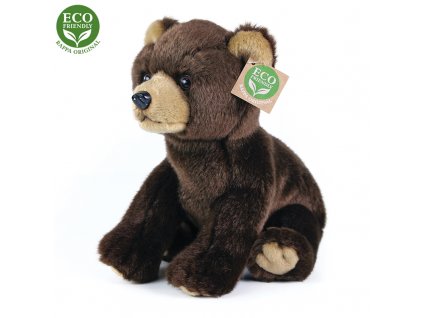 Plyšový medvěd sedící, 25 cm, ECO-FRIENDLY