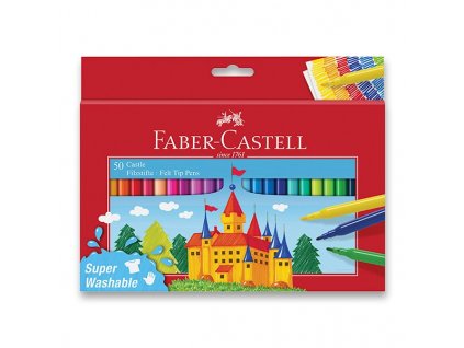 Dětské fixy Faber-Castell Castle - 50 barev