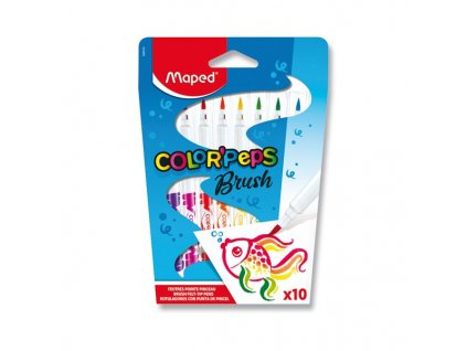 Dětské fixy Maped Color Peps Brush - 10 barev