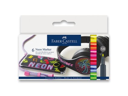 Popisovač Faber-Castell Neon - 6 barev