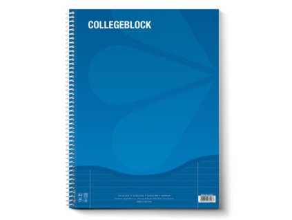 Blok A4 College s boční spirálou linkový 80 listů