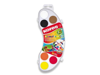 Vodové barvy Kores Akuarellas - 12 barev