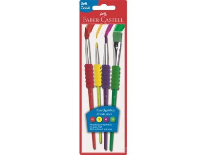 Faber-Castell Stěteček Soft Touch BL, 4ks mix druhů
