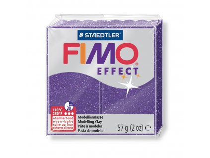 STAEDTLER FIMO efekt fialová se třpytkami 57g