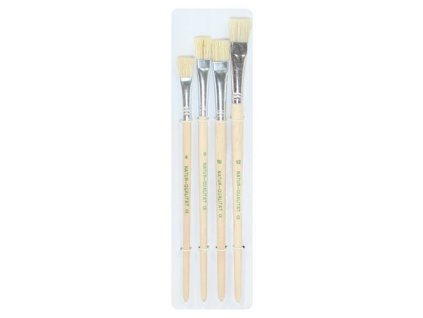 Štětec sada FOSKA 4-kusová plochá (4,8,10,12)/natur