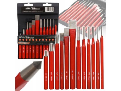 Sada průbojníků a sekáčů 12ks KD10111 KRAFT&DELE