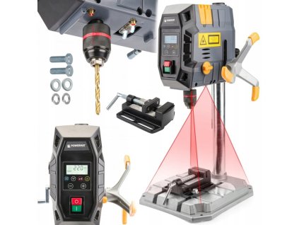 Stolní stojanová vrtačka, laser+svěrák, 1000W PM-WS-1000M POWERMAT