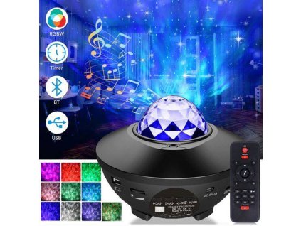 Projektor pro děti s bluetooth reproduktorem, LED hvězdicový displej (černý) BH 59311 BASS