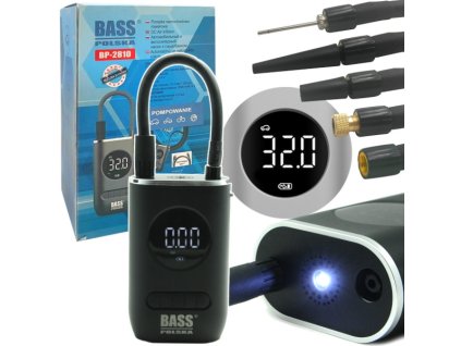 Aku kompresor na kolo 7,4V, LED svítilna, 2810 BASS