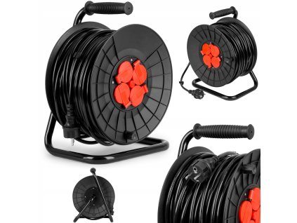 Prodlužovací kabel na bubnu 50m, 4 zásuvky s krytkou LE141 ONDRAGON