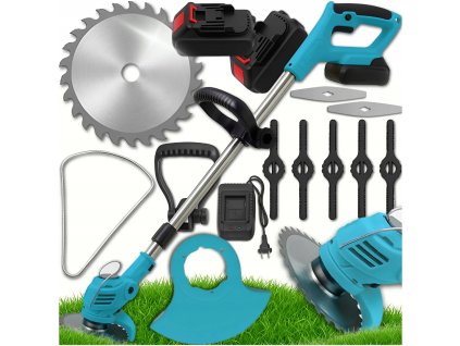 PODKASZARKA AKUMULATOROWA KOSA WYKASZARKA DO TRAWY 2xAKU ZESTAW NOZE TARCZE
