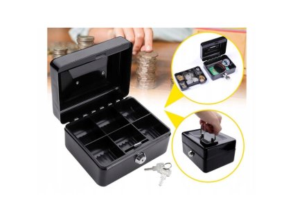 Kovová pokladna 15x12x8cm 1442_CZ JIPOS