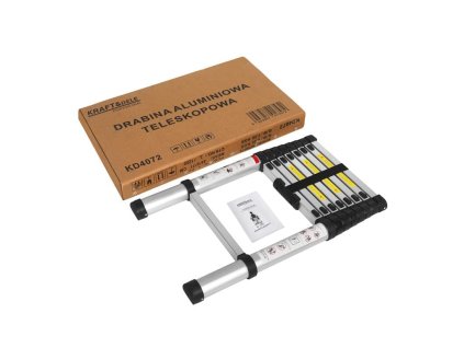 Teleskopický žebřík 2,6m, hliníkový KD4072 KRAFT&DELE