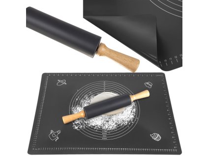 Silikonový vál 70x50cm + váleček 23760 JIPOS