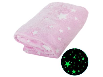 Deka 150x180cm se svítícím motivem, růžová 24302_R JIPOS